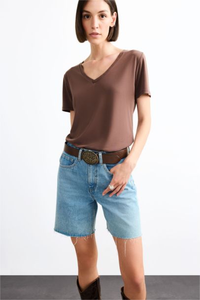 V-Neck Modal Short Sleeve T-Shirt