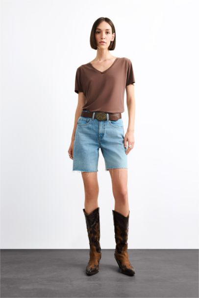 V-Neck Modal Short Sleeve T-Shirt