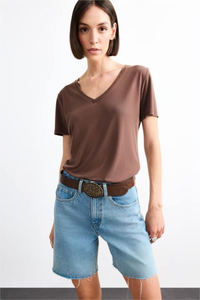 V-Neck Modal Short Sleeve T-Shirt