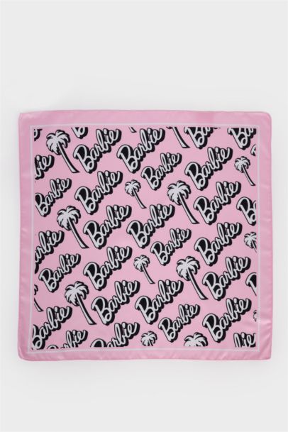 Barbie Desenli Dokuma Şal Kız Çocuk