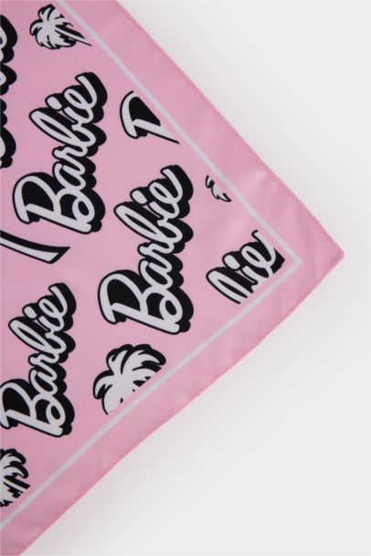 Barbie Desenli Dokuma Şal Kız Çocuk