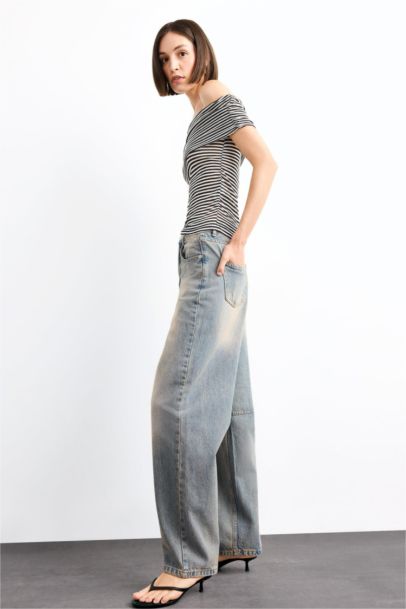 Baggy Fit Denim Trousers