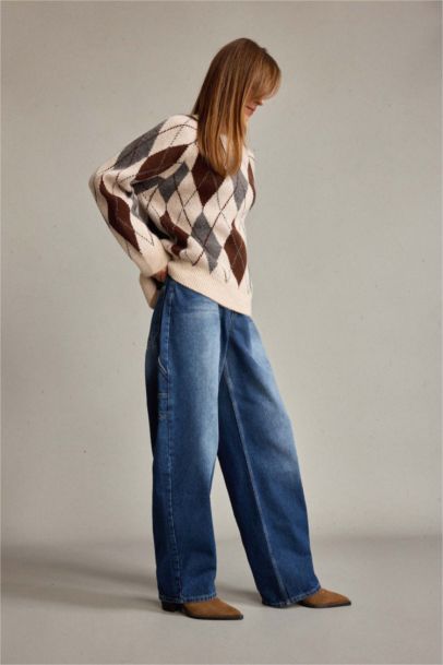 Baggy Fit Denim Trousers