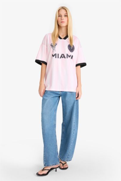 MLS Oversize Geniş Kalıp Sırt Baskılı Kısa Kollu Tişört