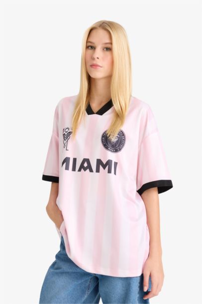 MLS Oversize Geniş Kalıp Sırt Baskılı Kısa Kollu Tişört