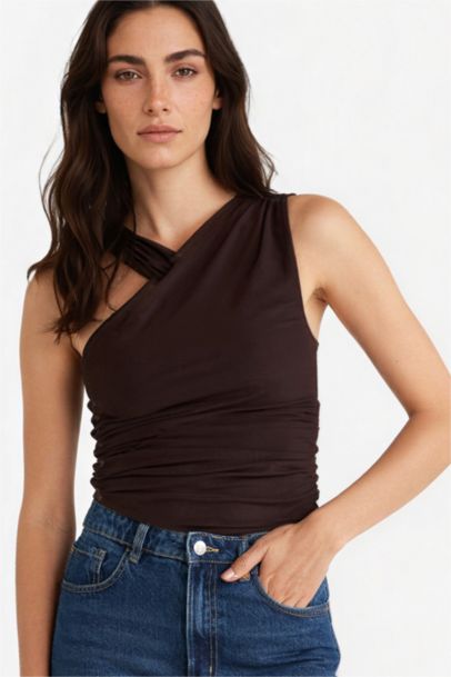 Halter Collar Tank Top