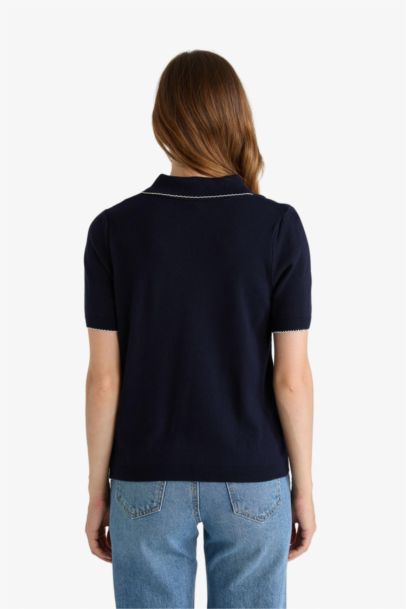 Regular Fit Polo Collar Knitwear Pullover