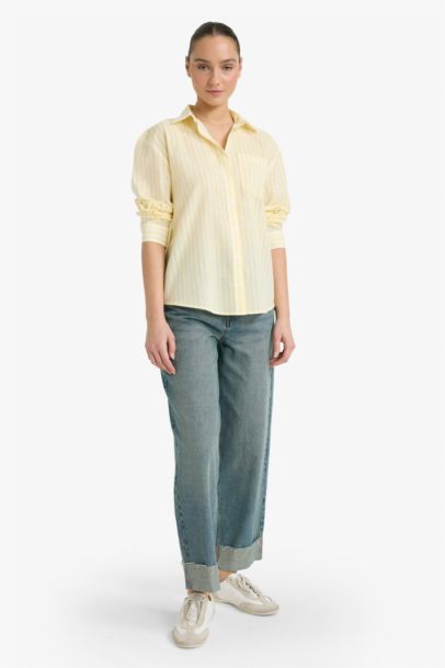 Chemise oversize à manches longues