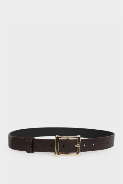 Kadın Suni Deri Jean Kemeri