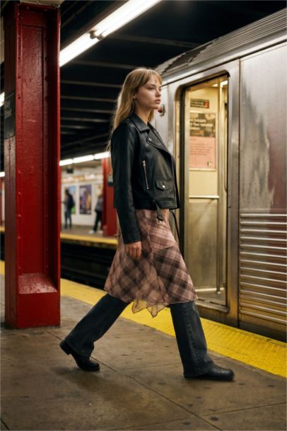 Relax Fit Faux Leather Jacket