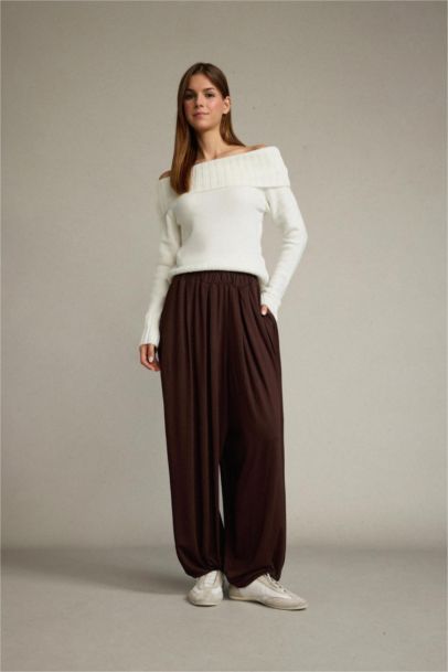 Baggy Fıt Normal Bel Jogger Paça Bilek Boy Modal Pantolon