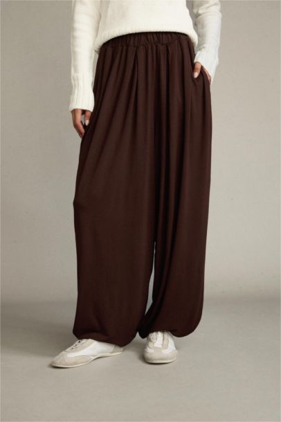 Baggy Fıt Normal Bel Jogger Paça Bilek Boy Modal Pantolon