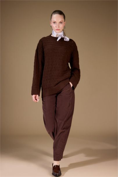 Regular Fit Crew Neck Knitwear Tunic