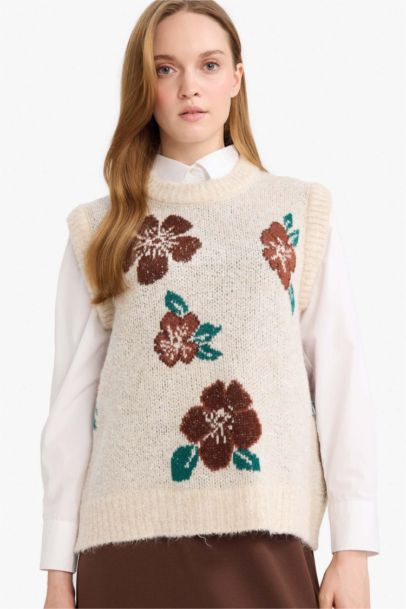 Regular Fit Crew Neck Knitwear Vest