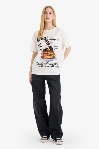 Футболка Looney Tunes оверсайз с принтом и коротким рукавом