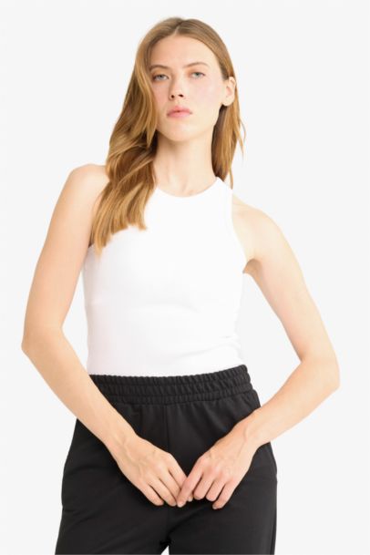 Slim Fit Basic Camisole Halter Collar Tank Top