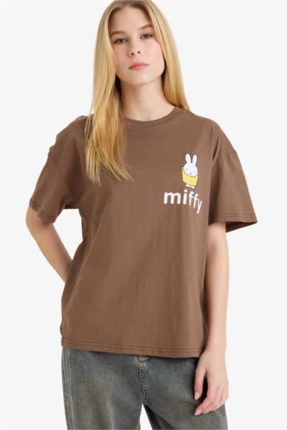 Футболка оверсайз с принтом и коротким рукавом