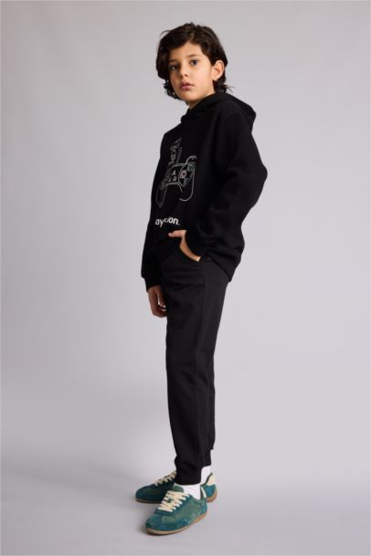 Regular Fıt Sweatshirt Kumaşı Pantolon Erkek Çocuk