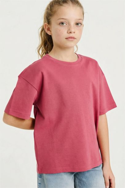 Girl Oversize Fit Crew Neck Short Sleeve T-Shirt