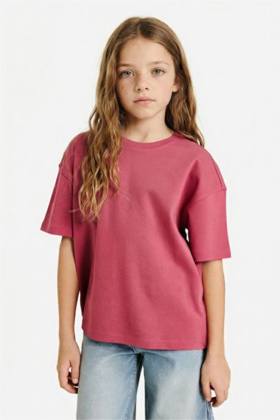 Girl Oversize Fit Crew Neck Short Sleeve T-Shirt