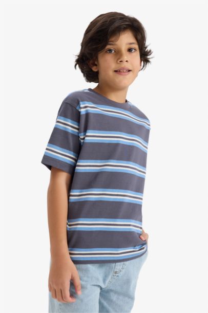 تيشيرت ولادي نص ردن قصة عادية بياخة مستديرة