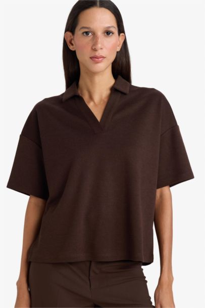 Футболка поло пике Relax Fit с коротким рукавом