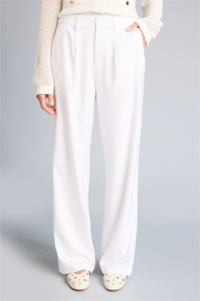 Straight Fit Zipper Pocket Trousers