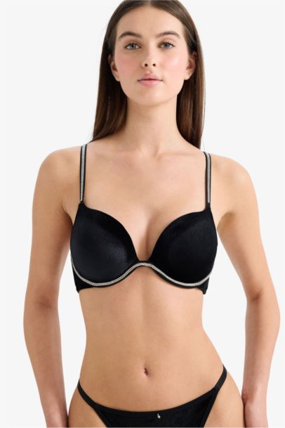 Velvet Lined Full Push Up Underwired T-Shirt Bra