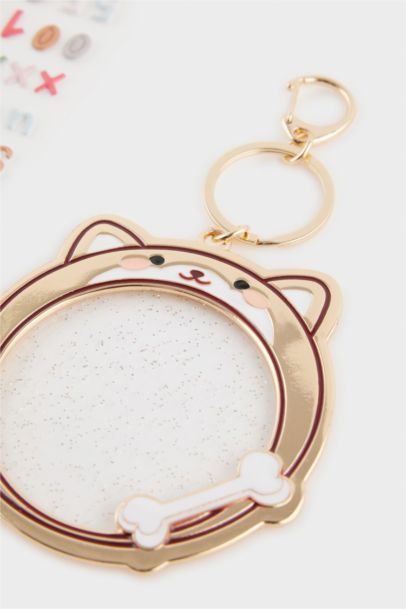 Kadın Köpek Temalı Harfli Charm Anahtarlık