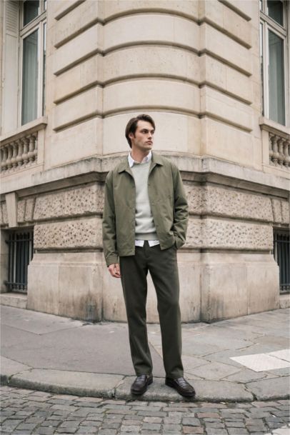 Erkek Pamuklu Smart-Casual Pantolon