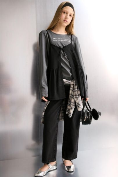 Loose Fit Slogan Long Sleeve T-Shirt