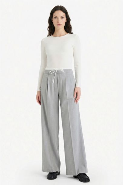 Длинные брюки Wide Leg с высокой талией и двумя карманами