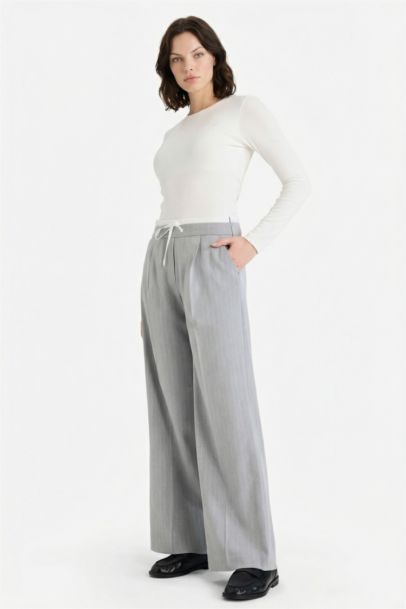 Длинные брюки Wide Leg с высокой талией и двумя карманами