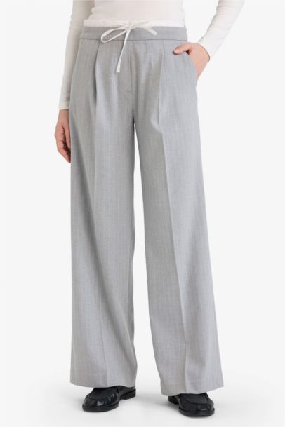 Длинные брюки Wide Leg с высокой талией и двумя карманами