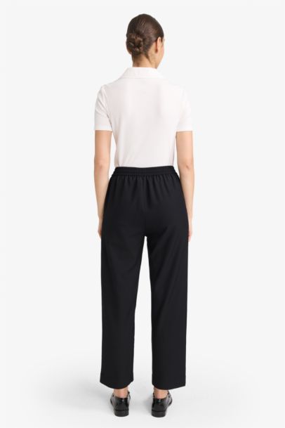 Carrot Fit Zipper High Waist Trousers