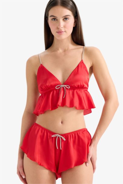 Bas Tissés Satin Coupe Régulière Fall In Love