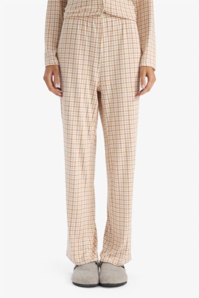 Pijama Takımı Regular Fit Kareli Uzun Kollu Üst Uzun Alt