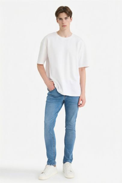 Carlo Skinny Fit Super Skinny Hem Denim Trousers