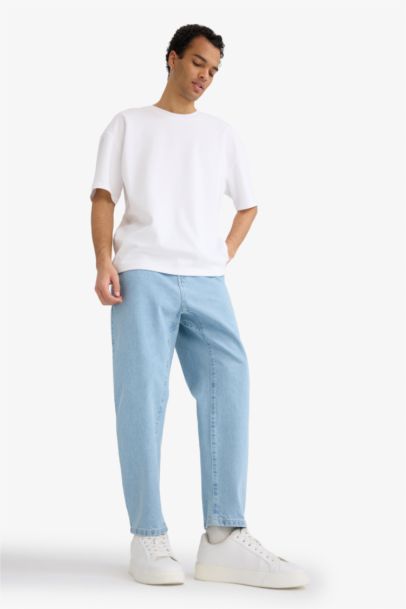 Джинсы Relaxed Slouchy Fit с широкими штанинами и эффектом варки