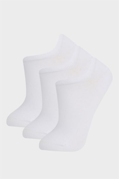 Woman Basic 3 piece Cotton Step Socks