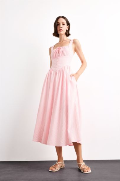 Square Neck Strappy Maxi Dress