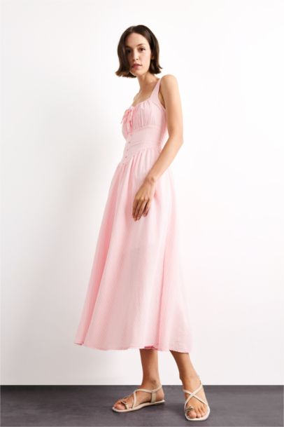 Square Neck Strappy Maxi Dress