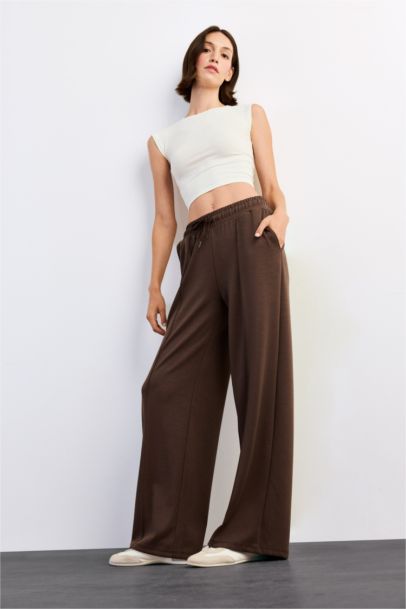 Relax Fit Regular Waist Straight Leg Modal Trousers
