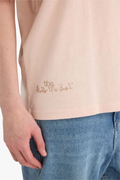 %100 Pamuk Boxy Fit Baskılı Tişört