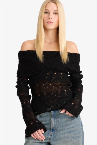 Pull à épaules dénudées Coupe slim