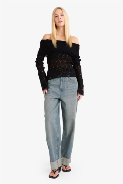 Pull à épaules dénudées Coupe slim