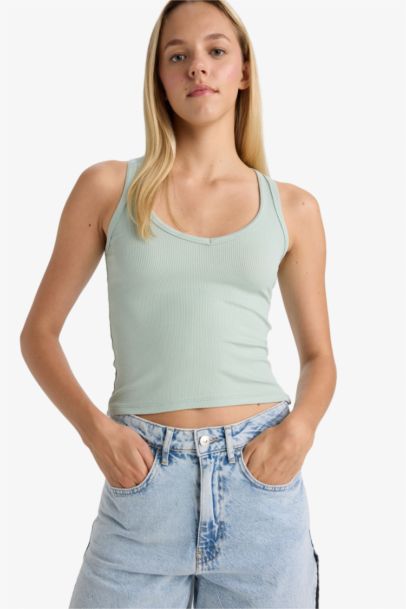 Slim Fit Camisole V-Neck Tank Top