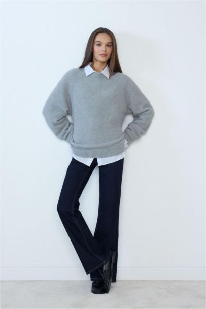 Regular Fit Crew Neck Knit pullover