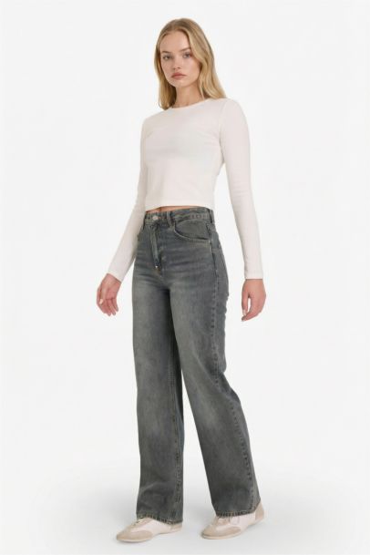 Jean 90's large taille haute