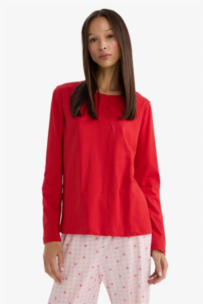 Ensemble Pyjama à manches longues et Pantalon imprimé Coupe régulière